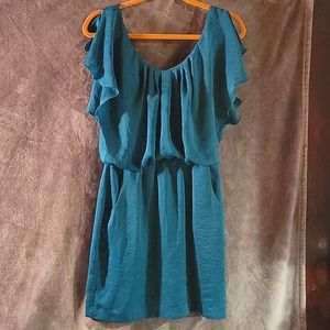 Blue/Green (Teal) Size M Dress with Pockets